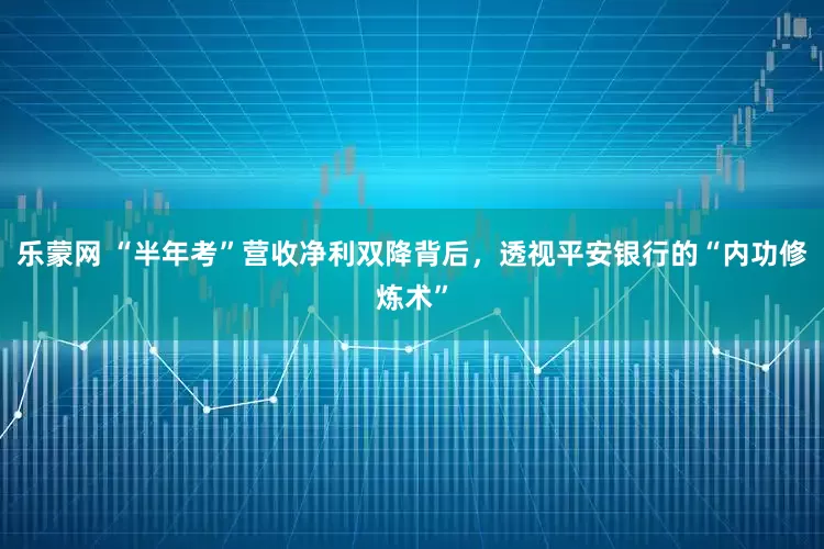 乐蒙网 “半年考”营收净利双降背后，透视平安银行的“内功修炼术”